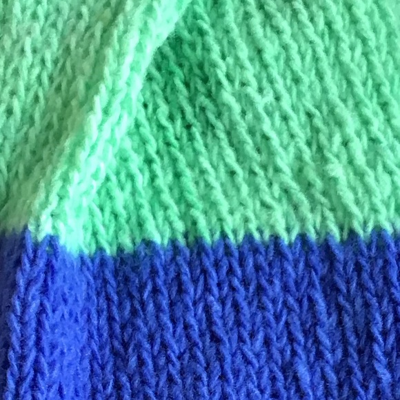 Sea Blue and Greens Knitted Hat - Picture 3 of 5